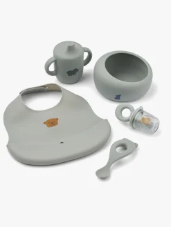 Liewood Spisetid>Mileah Baby Spisesæt 5 Dele, Dove blue