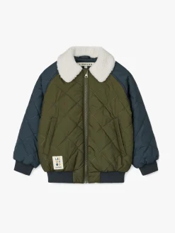 Børn Liewood Mira  Quiltet Jakke, Classic Navy/Army Brown