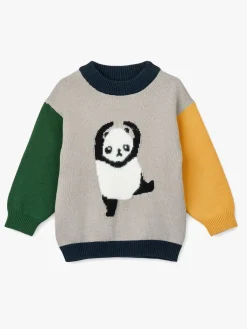 Børn Liewood Orlane  Strikket Trøje, Panda/Mist/Classic Navy Multi Mix