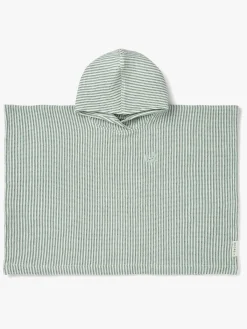 Liewood Uv & Strand*Paco Badeponcho Stripe, Peppermint/ Creme de la Creme Grøn