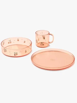 Liewood Spisetid*Siva Tritan  Mønstret Spisesæt, Peach/Sea Shell Orange