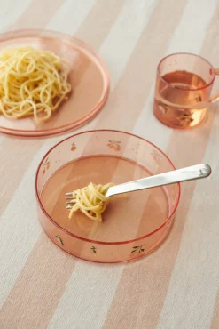 Liewood Spisetid*Siva Tritan  Mønstret Spisesæt, Peach/Sea Shell Orange