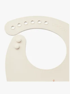 Liewood Spisetid*Tilda Hagesmæk med Tryk Silikone 2-pak, Peach/Sea Shell