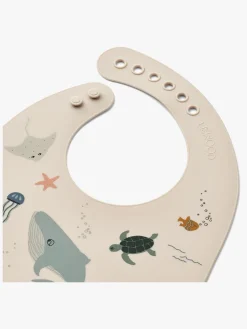 Liewood Spisetid*Tilda Hagesmæk med Tryk 2-pak, Sea Creature/Sandy Beige