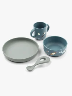 Liewood Spisetid*Vivi Mønstret Spisesæt, Arctic Sea/Ocean view