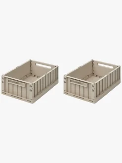 Børn Liewood Weston Opbevaringskasser 2-pak Medium, Sandy