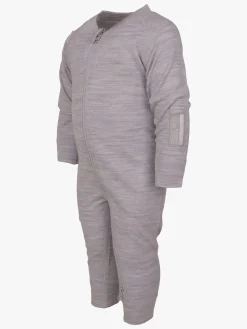 Lindberg Undertøj|Uldtøj*Merino Termoundertøjs-heldragt Merinomix, Gråmeleret Grå