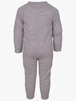 Lindberg Undertøj|Uldtøj*Merino Termoundertøjs-heldragt Merinomix, Gråmeleret Grå