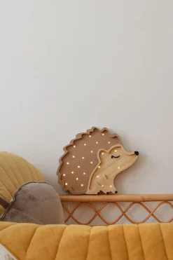 Børn LittleLights Little Lights Lampe Pindsvin, Træ/Cappucino