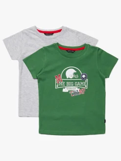LucaLola Overdele*Luca & Lola San Marino T-Shirt 2-pak, Green/Grey Grøn/Grå