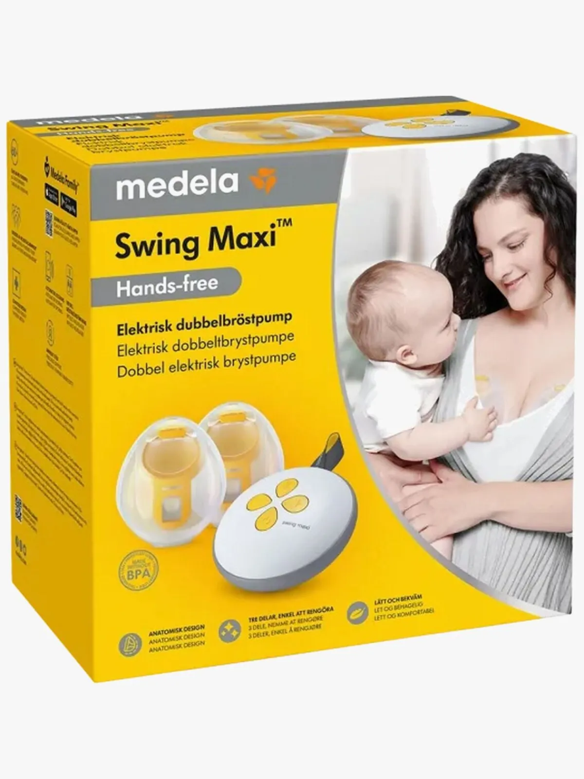 Medela Amning*Swing Maxi Hands-free Elektrisk Dobbelt Brystpumpe