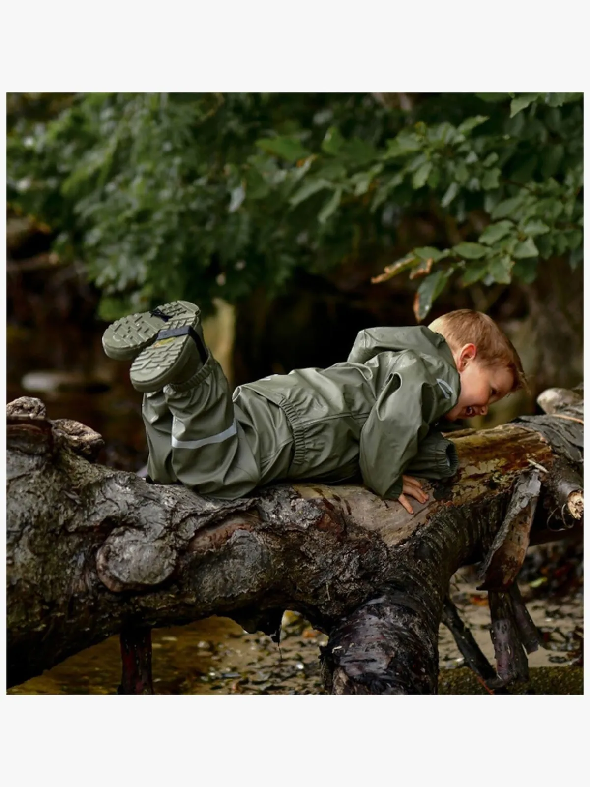 Børn MikkLine Gummistøvler>Mikk-Line Gummistøvler, Dusty Olive