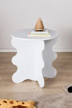 Børn Minitude Bølget Sidebord, Hvid