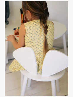 Børn Nofred Stol og Bord Mus, Hvid