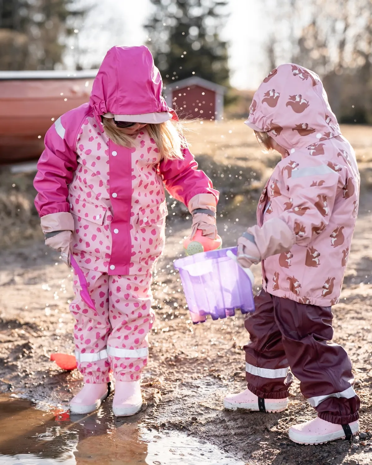 Nordbjrn Regntøj*Nordbjørn Jylland Regnsæt, Magenta Lyserød