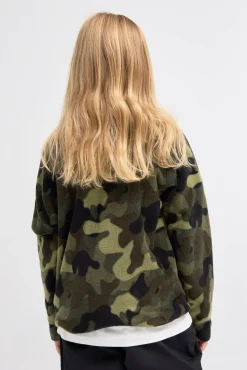 Børn Nordbjrn Fleecetøj></noscript>Nordbjørn Malö Fleecetrøje, Camo Splash Deep Lichen Green