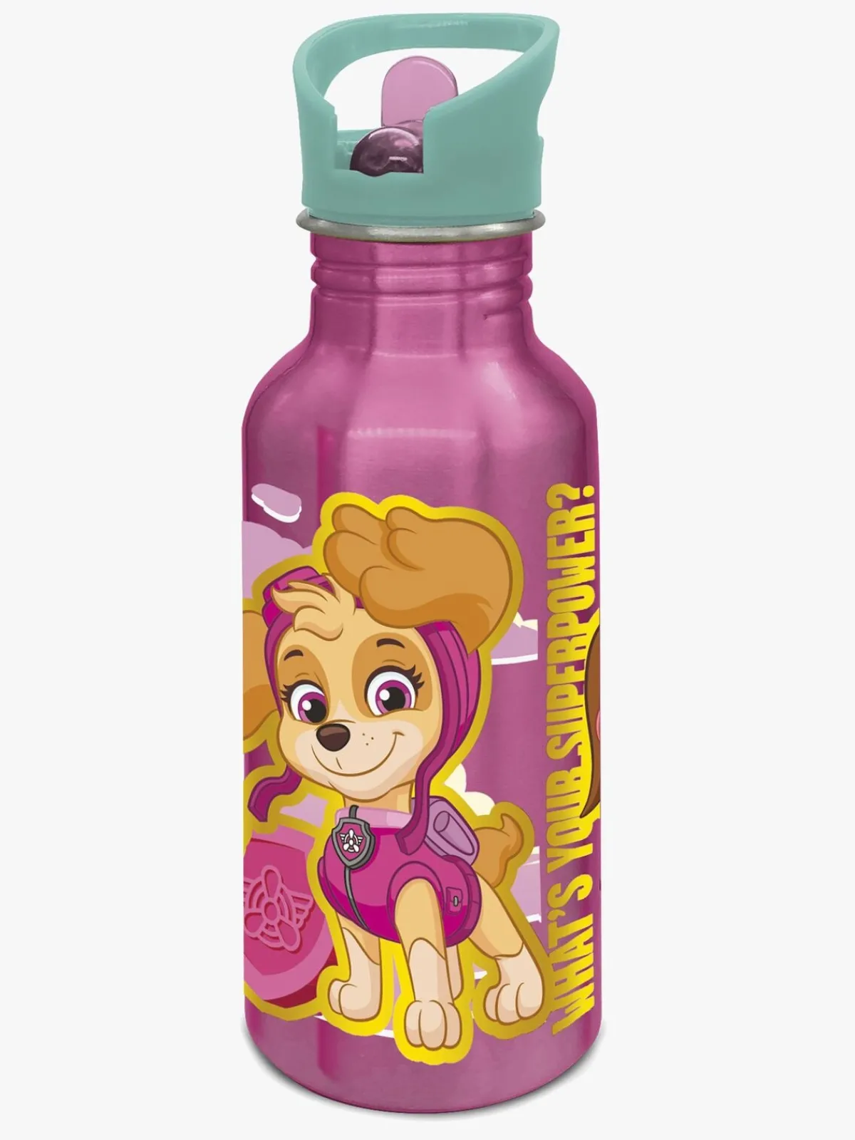 PawPatrol Spisetid*Paw Patrol Girls Aluminium Drikkedunk 545ml, Pink Lyserød/Grøn