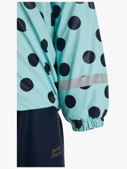 PetiteCherieAtelier Regntøj*Petite Chérie Atelier Aline Foret Regnsæt, Dots Icy Morn Blå