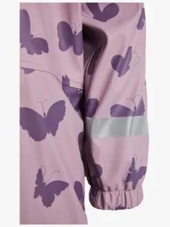 Børn PetiteCherieAtelier Petite Chérie Atelier Ally Foret Regndragt, Butterfly Dawn Pink