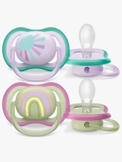 PhilipsAvent Sutter & Suttesnore>Philips Avent Ultra Air Deco Sut 2-Pak 0-6m, Grøn/Lilla