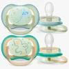PhilipsAvent Sutter & Suttesnore>Philips Avent Ultra Air Night Sutter 2-Pak 0-6m, Grøn/Blå
