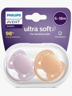 PhilipsAvent Philips Avent Ultra Soft Sut 6-18m 2-Pak, Lilla/Orange