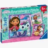 Ravensburger Puslespil Gabby's Dollhouse 3 x 49 Brikker