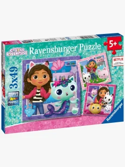 Ravensburger Puslespil Gabby's Dollhouse 3 x 49 Brikker