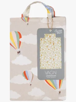 RttStart Sengetøj*Rätt Start Sengesæt Vogn 70x80 Luftballon 3 Dele, Greige