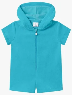 Børn Saltabad Heldragter>Charlie Frotté Jumpsuit, Turkis