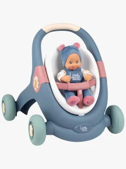 Børn Smoby Legetøj Til Børn På 0-10 År|Babylegetøj>Little 3-i-1 Gåvogn med Dukke