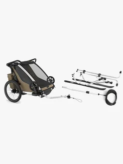 Thule Aktivitetsvogne*Chariot Cross 2 Cykelanhænger inkl. Skisæt, Khaki G3