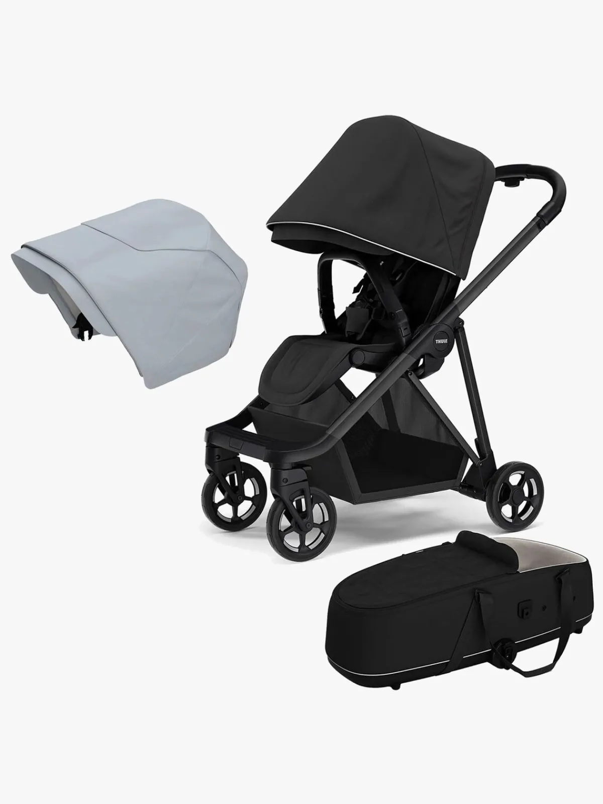 Thule Shine Duovogn inkl. Kaleche Luftrenser, Black/Blue