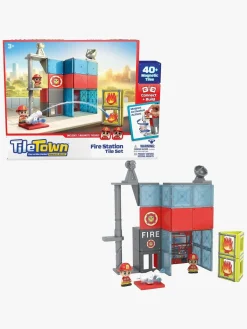 TileTown Byggesæt & Lego*Tile Town Brandstation Magnetsæt 43 Brikker