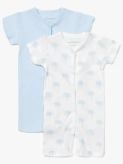 Børn TinyTreasure Heldragter>Tiny Treasure Summer Heldragt 2-pak, White/Palm