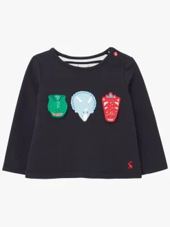 Børn TomJoule Overdele>Tom Joule Chomp T-shirt, Navy Dinosaur