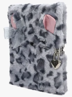 TOPModel Dagbog Pelset med Hjertelås, Grå