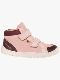 Børn VikingFootwear Barfodssko>Viking Molde Barefoot Mid TEX 2V Sneakers, Light Pink