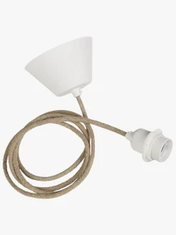 WattVeke Lamper & Belysning*Watt&Veke Lampefatning E27, Natur Beige/Hvid