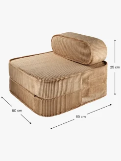 Børn Wigiwama Flip Foldbar Stol 150x60 cm, Toffee