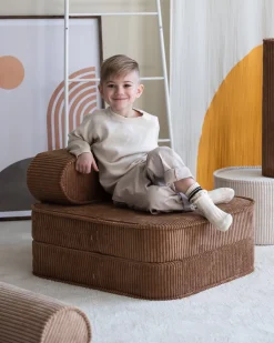 Børn Wigiwama Flip Foldbar Stol 150x60 cm, Toffee