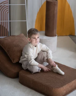 Børn Wigiwama Flip Foldbar Stol 150x60 cm, Toffee