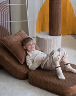 Børn Wigiwama Flip Foldbar Stol 150x60 cm, Toffee