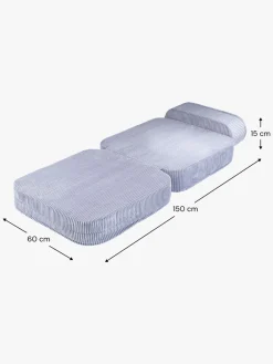 Børn Wigiwama Flip Foldbar Stol 150x60 cm, Blueberry Blue