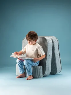 Børn Wigiwama Flip Foldbar Stol 150x60 cm, Peppermint Green