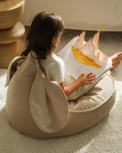 Børn Wigiwama Kanin Sækkestol, Dusty Beige