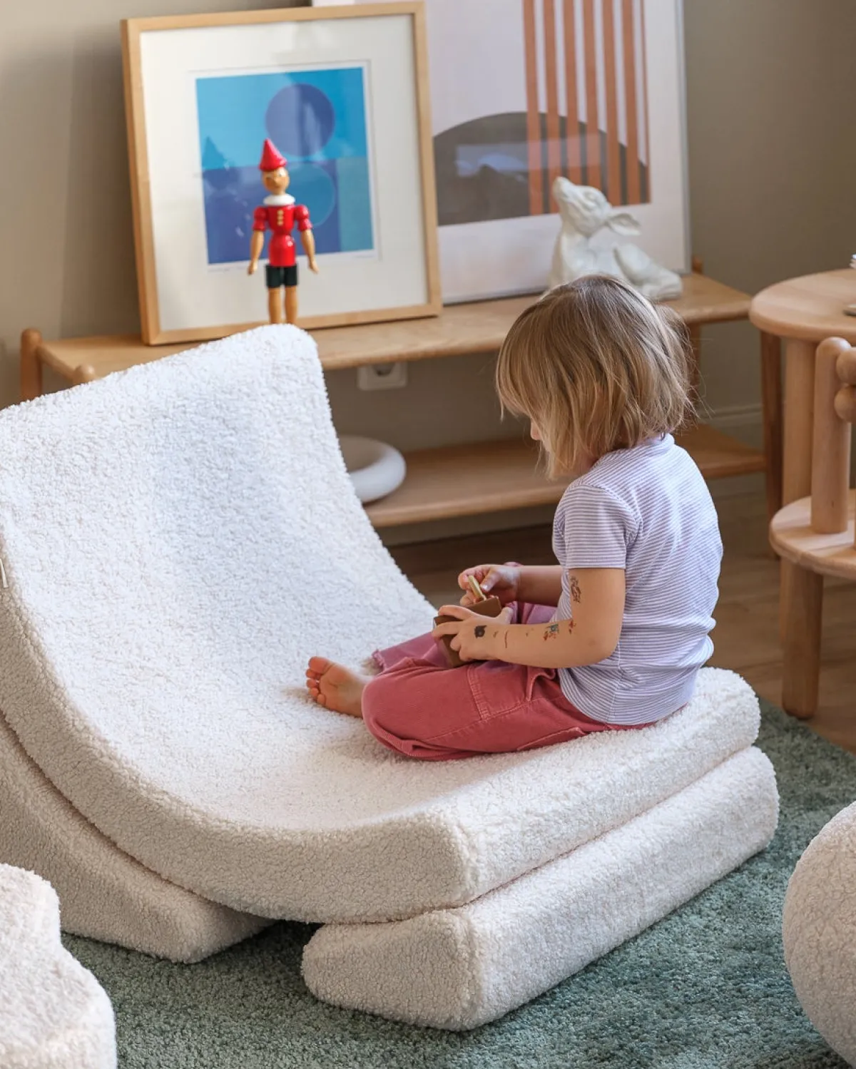 Børn Wigiwama Måne Lænestol, Cream White