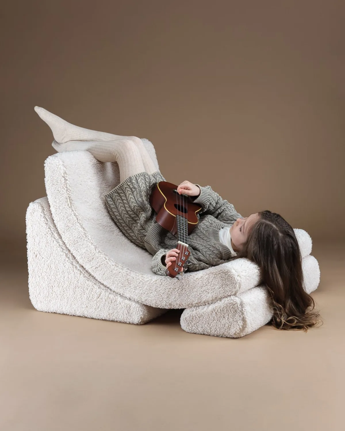 Børn Wigiwama Måne Lænestol, Cream White