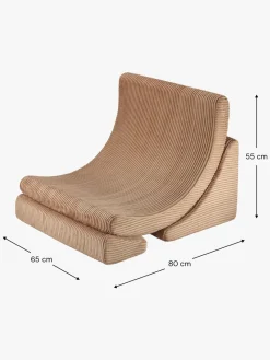 Børn Wigiwama Børnemøbler></noscript>Måne Lænestol, Toffee