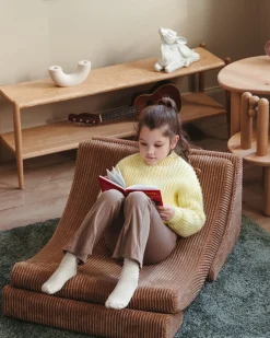 Børn Wigiwama Børnemøbler></noscript>Måne Lænestol, Toffee